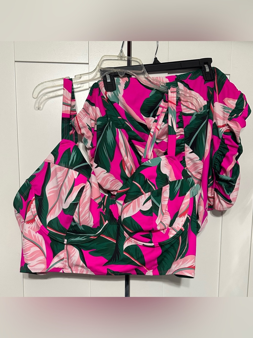 Torrid Pink & Green Tropical Bikini
